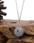 Baikalla Jewelry Jade Pendant Necklace Copy of Copy of Baikalla "Good Luck Button" Necklace Lavender Jadeite Jade Lucky KouKou Pendant Necklace