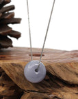 Baikalla Jewelry Jade Pendant Necklace Copy of Copy of Baikalla "Good Luck Button" Necklace Lavender Jadeite Jade Lucky KouKou Pendant Necklace