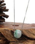 Baikalla Jewelry Jade Pendant Necklace Copy of Baikalla™ "Good Luck Button" Necklace Real Rich Green Jade Lucky KouKou Pendant Necklace