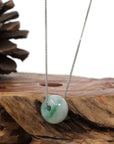 Baikalla Jewelry Jade Pendant Necklace Copy of Baikalla™ "Good Luck Button" Necklace Real Rich Green Jade Lucky KouKou Pendant Necklace