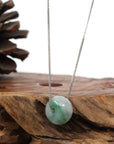 Baikalla Jewelry Jade Pendant Necklace Copy of Baikalla™ "Good Luck Button" Necklace Real Rich Green Jade Lucky KouKou Pendant Necklace