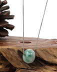 Baikalla Jewelry Jade Pendant Necklace Copy of Baikalla™ "Good Luck Button" Necklace Real Rich Green Jade Lucky KouKou Pendant Necklace