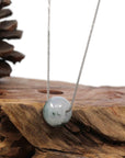 Baikalla Jewelry Jade Pendant Necklace Copy of Baikalla™ "Good Luck Button" Necklace Real Ice Blue Green Jade Lucky KouKou Pendant Necklace