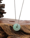 Baikalla Jewelry Jade Pendant Necklace Copy of Baikalla™ "Good Luck Button" Necklace Real Rich Green Jade Lucky KouKou Pendant Necklace