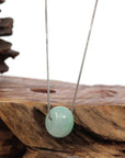 Baikalla Jewelry Jade Pendant Necklace Copy of Baikalla™ "Good Luck Button" Necklace Real Rich Green Jade Lucky KouKou Pendant Necklace