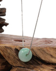 Baikalla Jewelry Jade Pendant Necklace Copy of Baikalla™ "Good Luck Button" Necklace Real Rich Green Jade Lucky KouKou Pendant Necklace