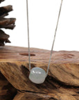 Baikalla Jade Pendant Necklace Copy of Baikalla™ "Good Luck Button" Necklace Real Ice Blue Green Jade Lucky TongTong Pendant Necklace