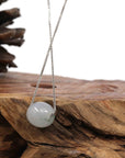 Baikalla Jade Pendant Necklace Copy of Baikalla™ "Good Luck Button" Necklace Real Ice Blue Green Jade Lucky TongTong Pendant Necklace