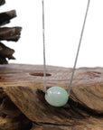 Baikalla Jewelry Jade Pendant Necklace Copy of Copy of Copy of Copy of Baikalla™ "Good Luck Button" Necklace Rich Apple Green Jade Lucky TongTong Pendant Necklace