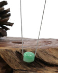 Baikalla Jewelry Jade Pendant Necklace Copy of Copy of Copy of Copy of Copy of Baikalla™ "Good Luck Button" Necklace Rich Apple Green Jade Lucky TongTong Pendant Necklace