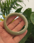 Baikalla "Classic Bangle" Yellow Green Natural Burmese Jadeite Jade Bangle (57.70mm )