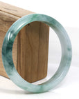 Baikalla Jewelry Jadeite Jade Bangle Bracelet Baikalla Blue Green Classic Real Jadeite Jade Bangle Bracelet (59.08mm) 