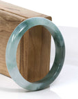 Baikalla Jewelry Jadeite Jade Bangle Bracelet Baikalla Blue Green Classic Real Jadeite Jade Bangle Bracelet (59.08mm) 