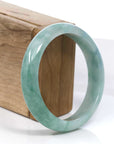 Baikalla Jewelry Jadeite Jade Bangle Bracelet Baikalla Blue-Green Classic Real Jadeite Jade Bangle Bracelet (59.08mm) 