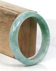 Baikalla Jewelry Jadeite Jade Bangle Bracelet Baikalla Blue-Green Classic Real Jadeite Jade Bangle Bracelet (59.08mm) 