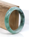 Baikalla Jewelry Jadeite Jade Bangle Bracelet Baikalla Blue-Green Classic Real Jadeite Jade Bangle Bracelet (59.08mm) 