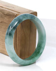 Baikalla Jewelry Jadeite Jade Bangle Bracelet Baikalla Blue-Green Classic Real Jadeite Jade Bangle Bracelet (59.08mm) 