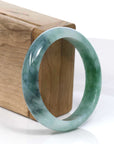 Baikalla Jewelry Jadeite Jade Bangle Bracelet Baikalla Blue-Green Classic Real Jadeite Jade Bangle Bracelet (59.08mm) 