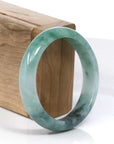 Baikalla Jewelry Jadeite Jade Bangle Bracelet Baikalla Blue-Green Classic Real Jadeite Jade Bangle Bracelet (59.08mm) 