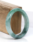 Baikalla Jewelry Jadeite Jade Bangle Bracelet Baikalla Blue-Green Classic Real Jadeite Jade Bangle Bracelet (59.08mm) 