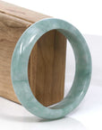 Baikalla Jewelry Jadeite Jade Bangle Bracelet Baikalla Blue-Green Classic Real Jadeite Jade Bangle Bracelet (59.08mm) 