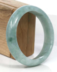 Baikalla Jewelry Jadeite Jade Bangle Bracelet Baikalla Blue-Green Classic Real Jadeite Jade Bangle Bracelet (59.08mm) 