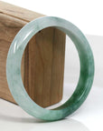 Baikalla Jewelry Jadeite Jade Bangle Bracelet Baikalla Blue-Green Classic Real Jadeite Jade Bangle Bracelet (59.08mm) 