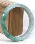 Baikalla Jewelry Jadeite Jade Bangle Bracelet Baikalla Blue-Green Classic Real Jadeite Jade Bangle Bracelet (59.08mm) 