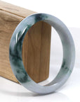 Baikalla Jewelry Jadeite Jade Bangle Bracelet Baikalla Blue-Green Classic Real Jadeite Jade Bangle Bracelet (59.08mm) 