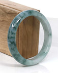 Baikalla Jewelry Jadeite Jade Bangle Bracelet Baikalla Blue-Green Classic Real Jadeite Jade Bangle Bracelet (59.08mm) 