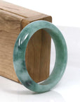 Baikalla Jewelry Jadeite Jade Bangle Bracelet Baikalla Blue-Green Classic Real Jadeite Jade Bangle Bracelet (59.08mm) 