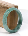 Baikalla Jewelry Jadeite Jade Bangle Bracelet Baikalla Blue-Green Classic Real Jadeite Jade Bangle Bracelet (59.08mm) 