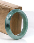 Baikalla Jewelry Jadeite Jade Bangle Bracelet Baikalla Blue-Green Classic Real Jadeite Jade Bangle Bracelet (59.08mm) 