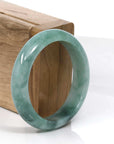 Baikalla Jewelry Jadeite Jade Bangle Bracelet Baikalla Blue-Green Classic Real Jadeite Jade Bangle Bracelet (59.08mm) 