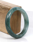 Baikalla Jewelry Jadeite Jade Bangle Bracelet Baikalla Blue-Green Classic Real Jadeite Jade Bangle Bracelet (59.08mm) 