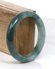 Baikalla Jewelry Jadeite Jade Bangle Bracelet Baikalla Blue-Green Classic Real Jadeite Jade Bangle Bracelet (59.08mm) 