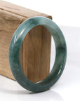 Baikalla Jewelry Jadeite Jade Bangle Bracelet Baikalla Blue-Green Classic Real Jadeite Jade Bangle Bracelet (59.08mm) 