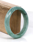 Baikalla Jewelry Jadeite Jade Bangle Bracelet Baikalla Blue-Green Classic Real Jadeite Jade Bangle Bracelet (59.08mm) 