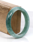 Baikalla Jewelry Jadeite Jade Bangle Bracelet Baikalla Blue-Green Classic Real Jadeite Jade Bangle Bracelet (59.08mm) 