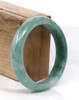 Baikalla Jewelry Jadeite Jade Bangle Bracelet Baikalla Blue-Green Classic Real Jadeite Jade Bangle Bracelet (59.08mm) 