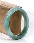 Baikalla Jewelry Jadeite Jade Bangle Bracelet Baikalla Blue-Green Classic Real Jadeite Jade Bangle Bracelet (59.08mm) 