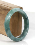 Baikalla Jewelry Jadeite Jade Bangle Bracelet Baikalla Blue-Green Classic Real Jadeite Jade Bangle Bracelet (59.08mm) 