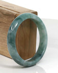 Baikalla Jewelry Jadeite Jade Bangle Bracelet Baikalla Blue-Green Classic Real Jadeite Jade Bangle Bracelet (59.08mm) 