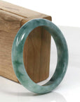 Baikalla Jewelry Jadeite Jade Bangle Bracelet Baikalla Blue-Green Classic Real Jadeite Jade Bangle Bracelet (59.08mm) 