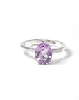 Baikalla Jewelry Gemstone Ring Amethyst Baikalla™ Sterling Silver Oval Swiss Blue Topaz & Amethyst Ring