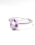 Baikalla Jewelry Gemstone Ring Baikalla™ Sterling Silver Oval Swiss Blue Topaz & Amethyst Ring