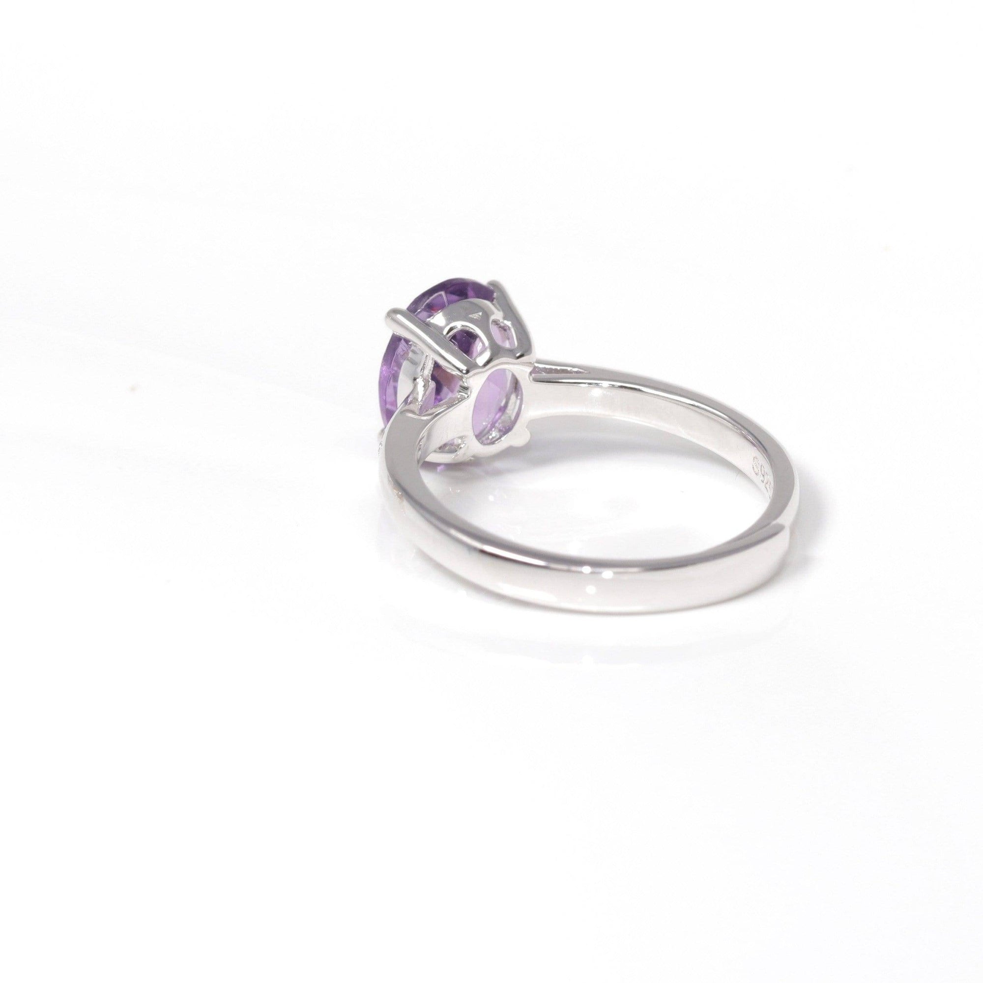 Baikalla Jewelry Gemstone Ring Baikalla™ Sterling Silver Oval Swiss Blue Topaz &amp; Amethyst Ring