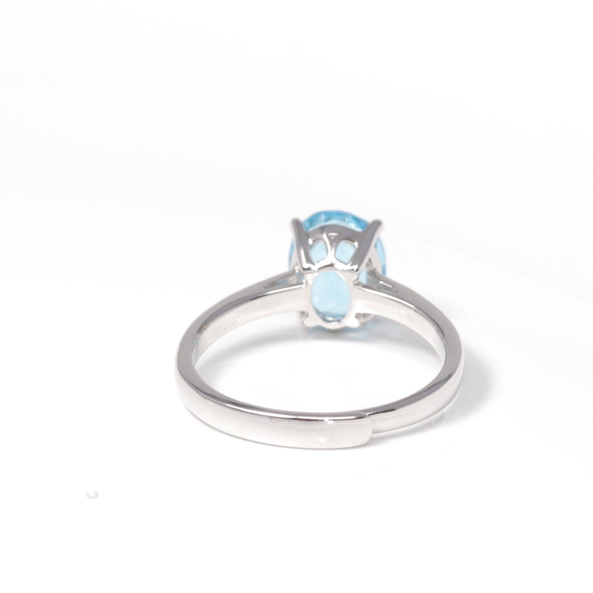 Baikalla Jewelry Gemstone Ring Baikalla™ Sterling Silver Oval Swiss Blue Topaz &amp; Amethyst Ring