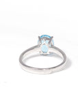 Baikalla Jewelry Gemstone Ring Baikalla™ Sterling Silver Oval Swiss Blue Topaz & Amethyst Ring