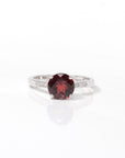 Baikalla Jewelry Gemstone Ring Baikalla™ Sterling Silver Natural Red Garnet Solitaire Ring